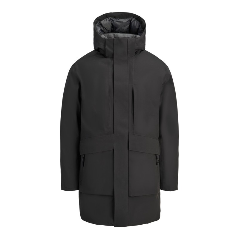 JACK & JONES PLUS Moon parka jakke - Black