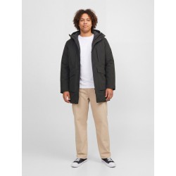 JACK & JONES PLUS Moon parka jakke - Black