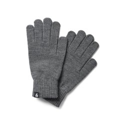 JACK & JONES Barry strik handsker - Grey Melange