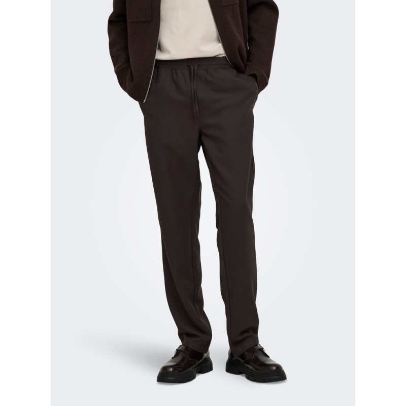 ONLY & SONS Hansi Edge straight bukser - Coffee Bean