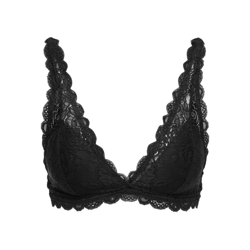 ONLY Chloe blonde padded trekant bh - Black