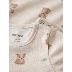 NAME IT BABY dreng - Rogers langærmet bodystocking - Peyote Melange
