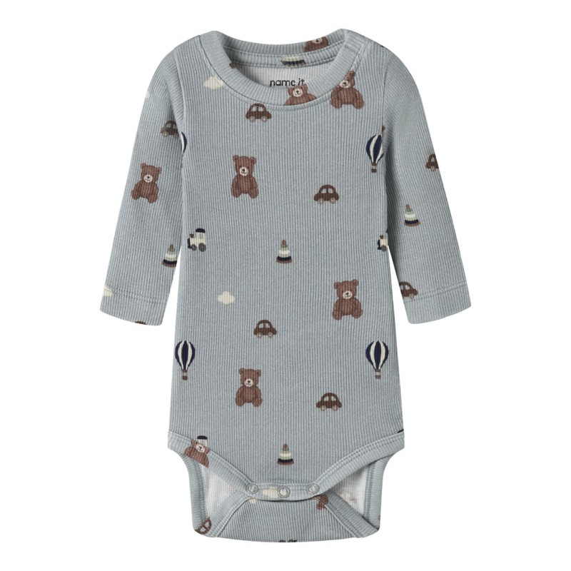 NAME IT BABY dreng - Ragner langærmet bodystocking - Abyss
