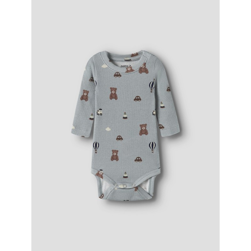NAME IT BABY dreng - Ragner langærmet bodystocking - Abyss