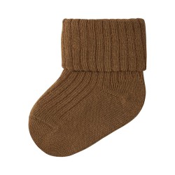 NAME IT BABY Nobbu rib strømper - Sepia