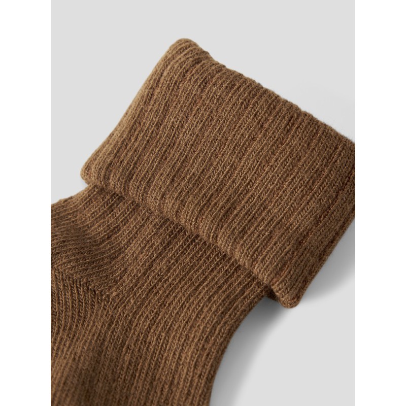 NAME IT BABY Nobbu rib strømper - Sepia