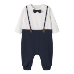 NAME IT BABY dreng - Rufus langærmet heldragt - Navy Blazer