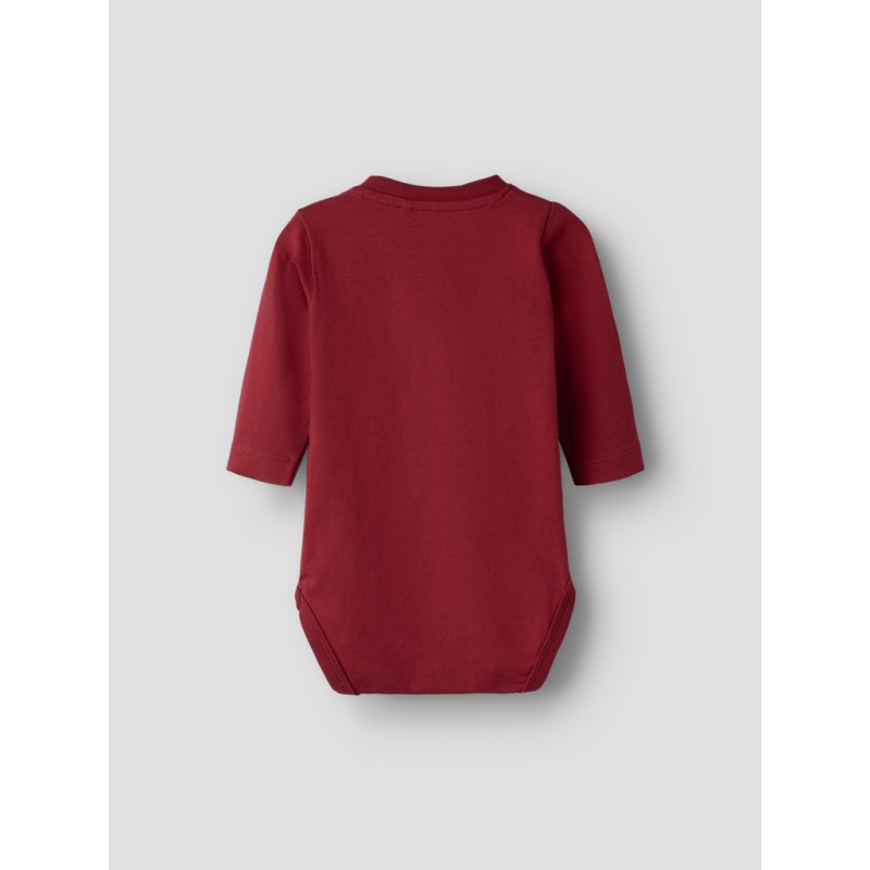 NAME IT BABY Jul langærmet bodystocking - Red Dahlia