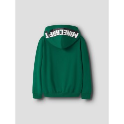 NAME IT KIDS dreng - Salva Minecraft sweat hoodie - Evergreen