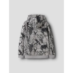 NAME IT KIDS dreng - Rasse sweathoodie - Charcoal Gray