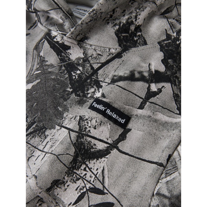 NAME IT KIDS dreng - Rasse sweathoodie - Charcoal Gray