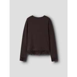 NAME IT KIDS pige - Rosima langærmet bluse - Chocolate Plum