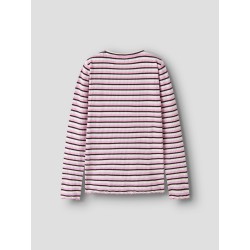 NAME IT KIDS pige - Vemma glimmer slim bluse - Full Blooming Pink