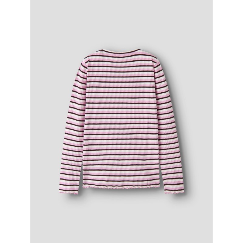 NAME IT KIDS pige - Vemma glimmer slim bluse - Full Blooming Pink