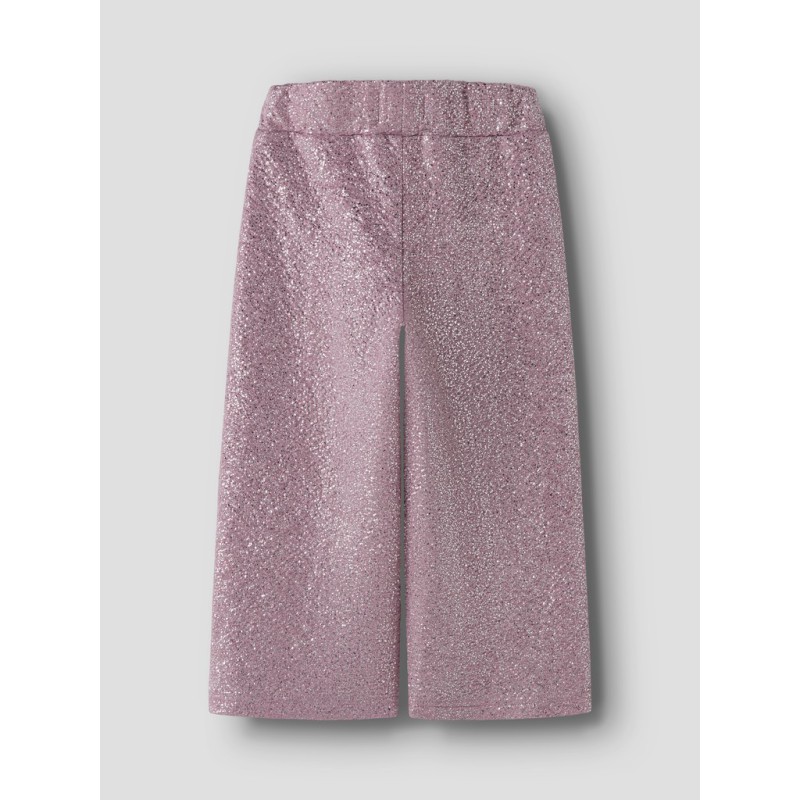 NAME IT MINI pige - Ditsia brede bukser - Mauve Shadows