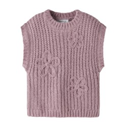 NAME IT MINI pige - Rina strik vest - Mauve Shadows