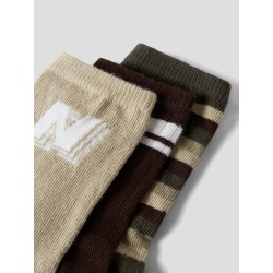 NAME IT MINI dreng - Onel 3-pak strømper - Olive Night