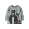 NAME IT MINI dreng - Rew langærmet top - Abyss