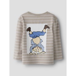 NAME IT MINI dreng - Olle Emil langærmet bluse -  Island Fossil