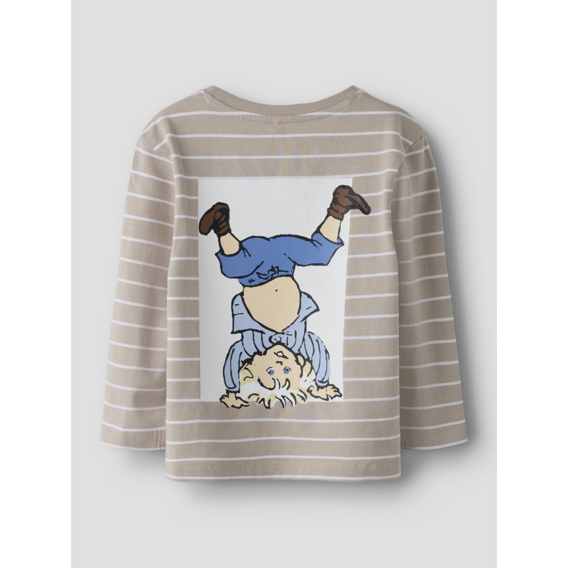 NAME IT MINI dreng - Olle Emil langærmet bluse -  Island Fossil