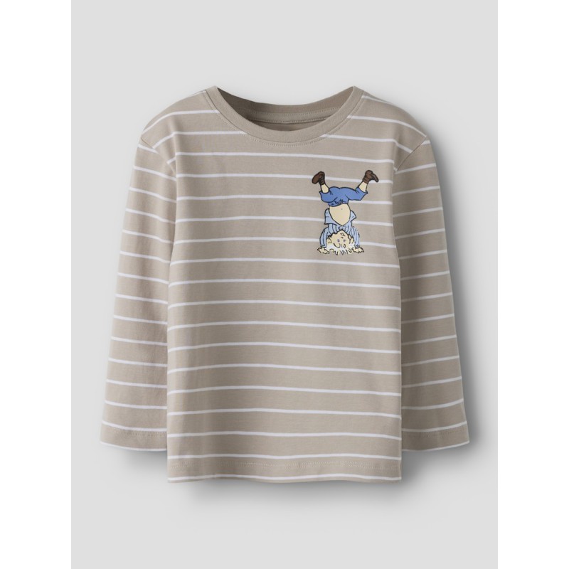 NAME IT MINI dreng - Olle Emil langærmet bluse -  Island Fossil