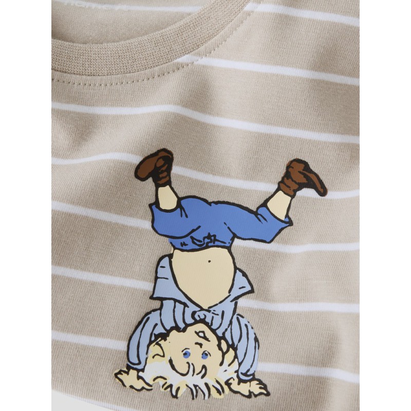 NAME IT MINI dreng - Olle Emil langærmet bluse -  Island Fossil