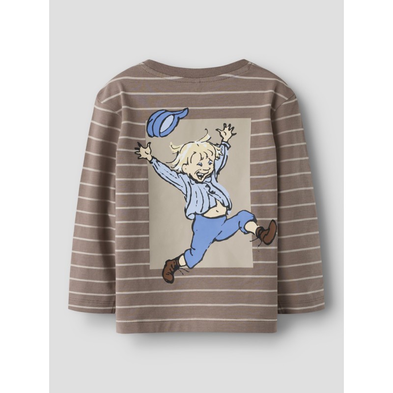 NAME IT MINI dreng - Olle Emil langærmet bluse - Walnut