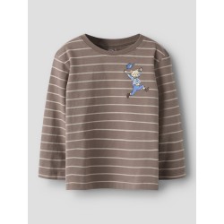 NAME IT MINI dreng - Olle Emil langærmet bluse - Walnut