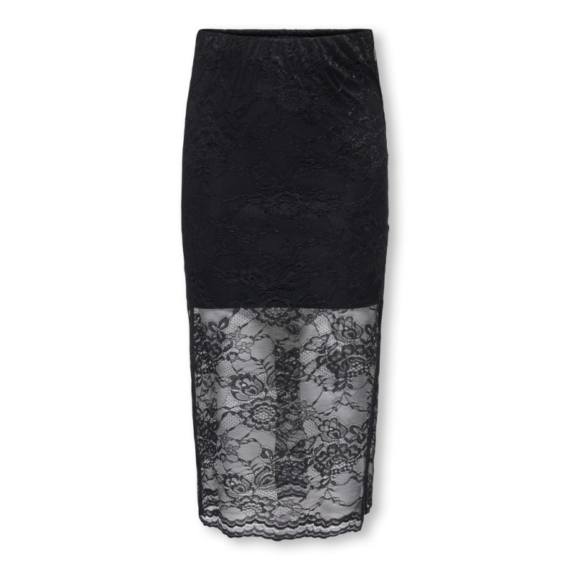 KIDS ONLY Lacey midi blonde nederdel - Black