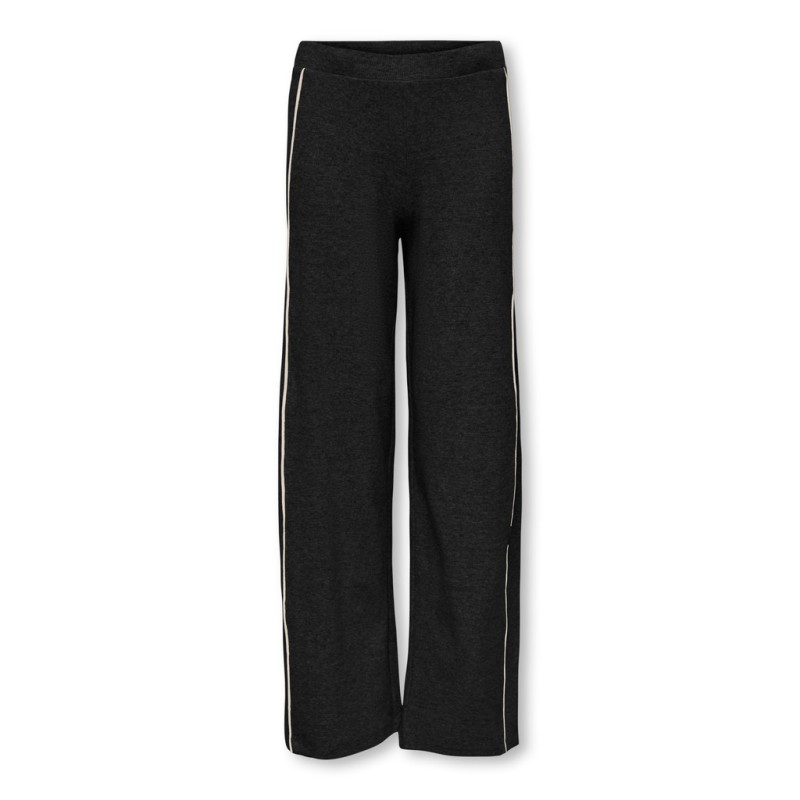 KIDS ONLY Lisa rib piping brede bukser - Black