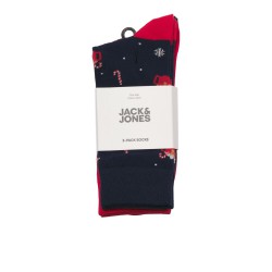 JACK & JONES JUNIOR Xmas 3-pak strømper - Navy Blazer