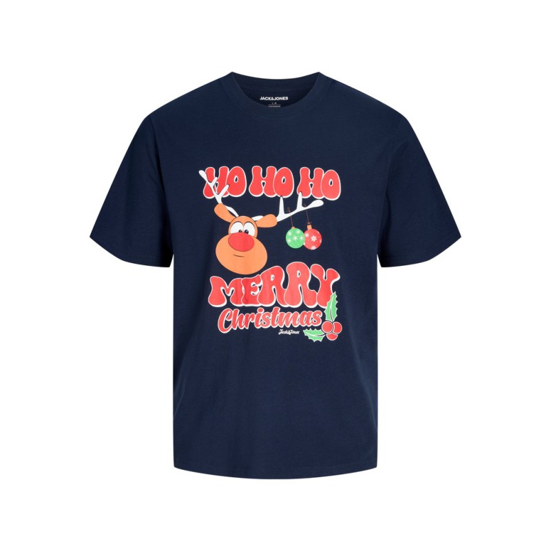JACK & JONES JUNIOR Xmas fun kortærmet T-shirt - Navy Blazer