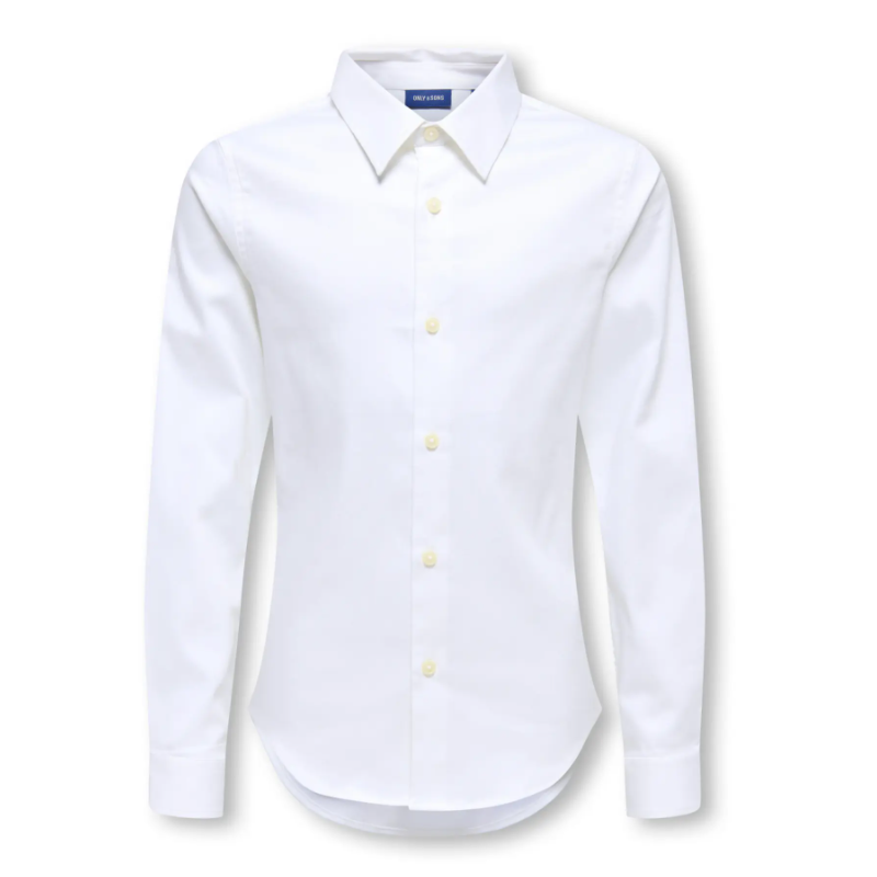 ONLY & SONS JUNIOR Jim slim skjorte - Bright White