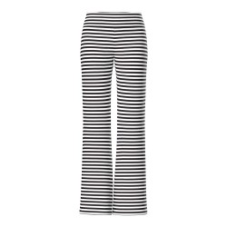 PIECEA Aya mellem talje flared bukser - Black / White