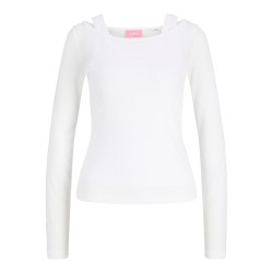 JJXX Lisa layer langærmet bluse - Bright White