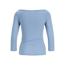JJXX Star 3/4 boatneck bluse - Faded Denim