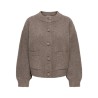 JDY Kimie langærmet strik cardigan - Mulch