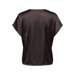JDY Fifi kortærmet bluse - Chocolate Plum