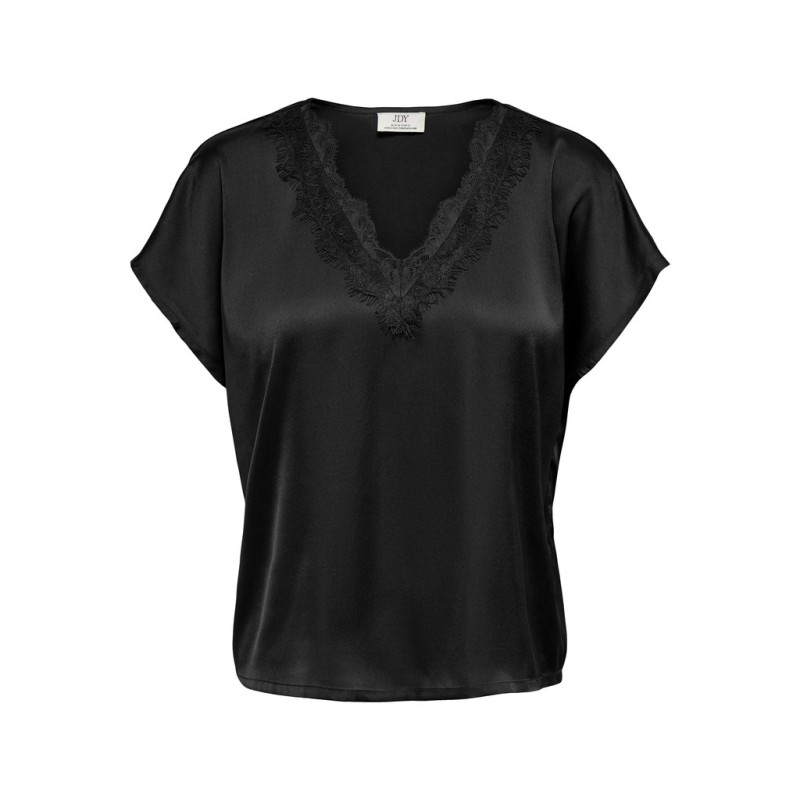 JDY Fifi kortærmet bluse - Black