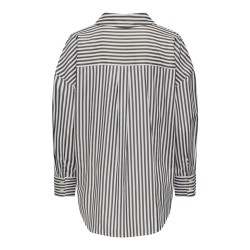 JDY Vesper langærmet loose skjorte - Cloud Dancer / DARK OLIVE