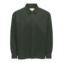 ONLY & SONS Hansi langærmet relaxed skjorte - Forest Night