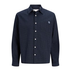 JACK & JONES Menton seersucker skjorte - Sky Captain