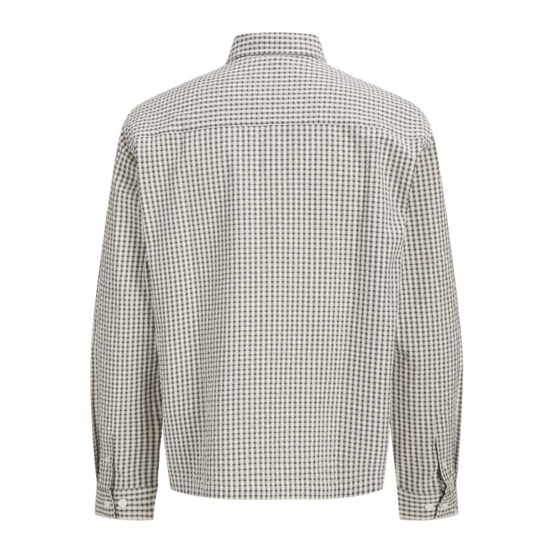 JACK & JONES Menton seersucker skjorte - Cloud Dancer