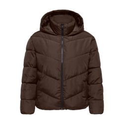 ONLY CARMAKOMA Clair kort pufferjakke - Chocolate Brown