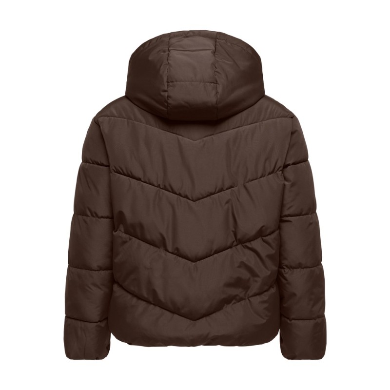 ONLY CARMAKOMA Clair kort pufferjakke - Chocolate Brown