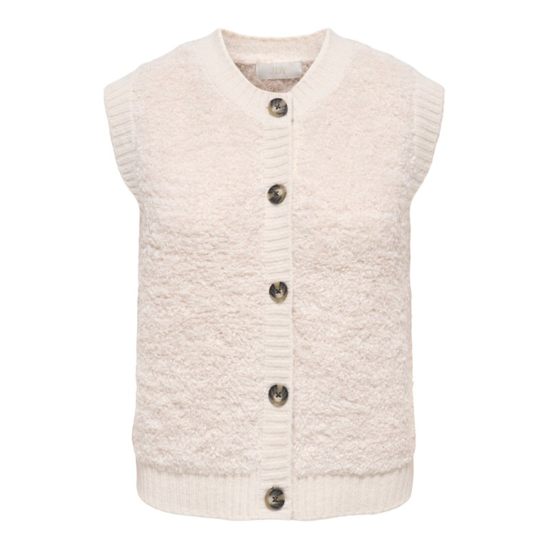 JDY Eira life on button strikvest - Birch