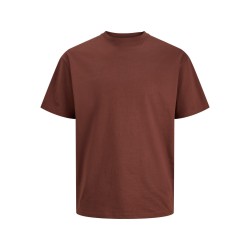 JACK & JONES Organic relaxed kortærmet T-shirt - Bitter Chocolate