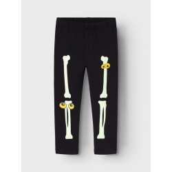 NAME IT MINI Halloween skelet sæt - Black / Yellow