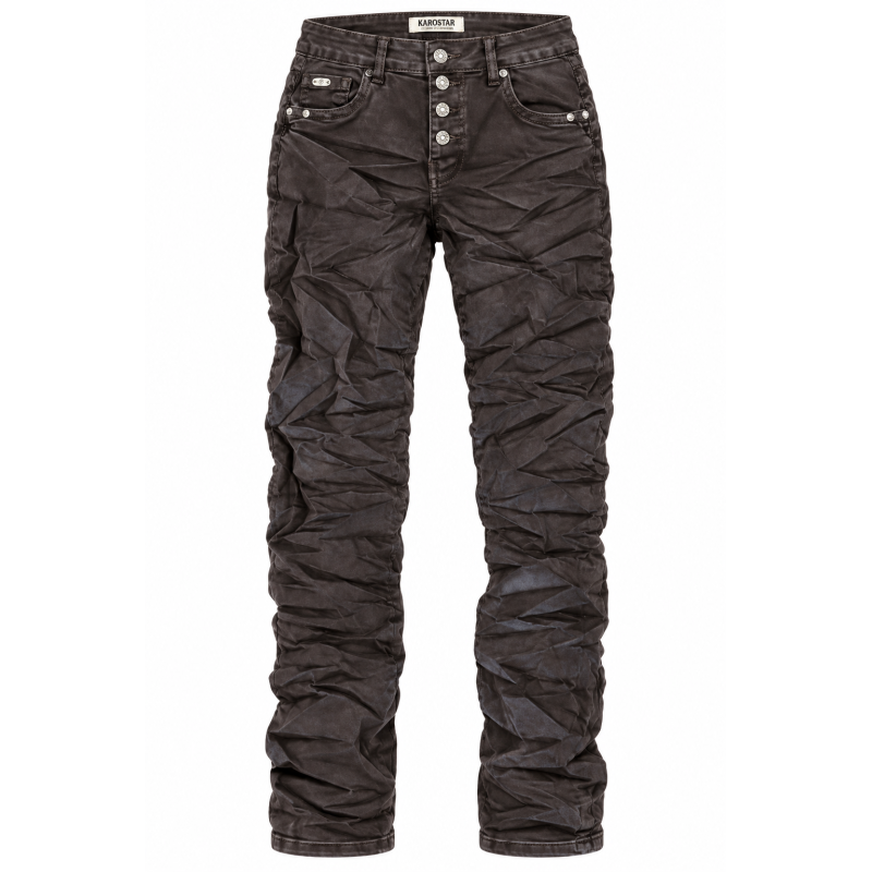 KAROSTAR Baggy bukser - Dark Brown