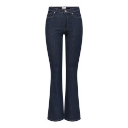 ONLY Wauw flared rinse denim jeans - Dark Blue Denim